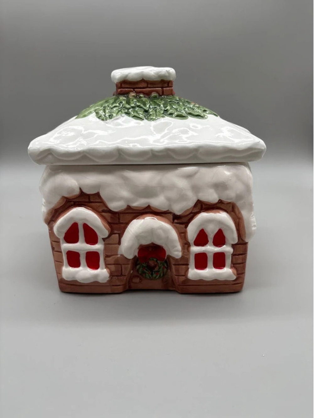 Vintage Taiwan Christmas Candy/ Cookie Jar